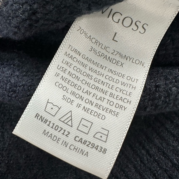 Vigoss Horse Intarsia Knit Cropped Cardigan Sweater Equestrian Preppy Heritage L - Picture 12 of 13